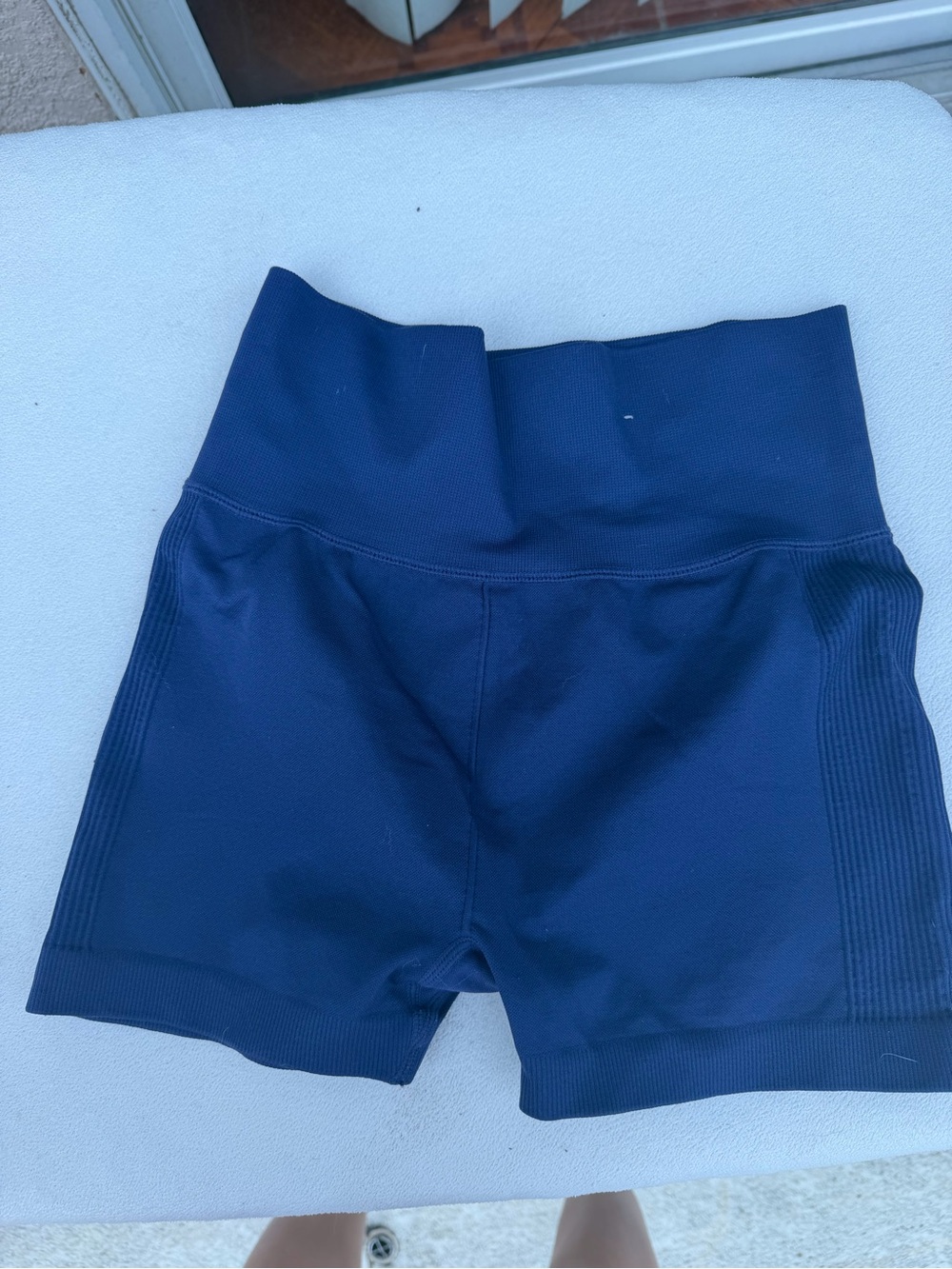 Forever 21 Navy High-Waist Bike Shorts